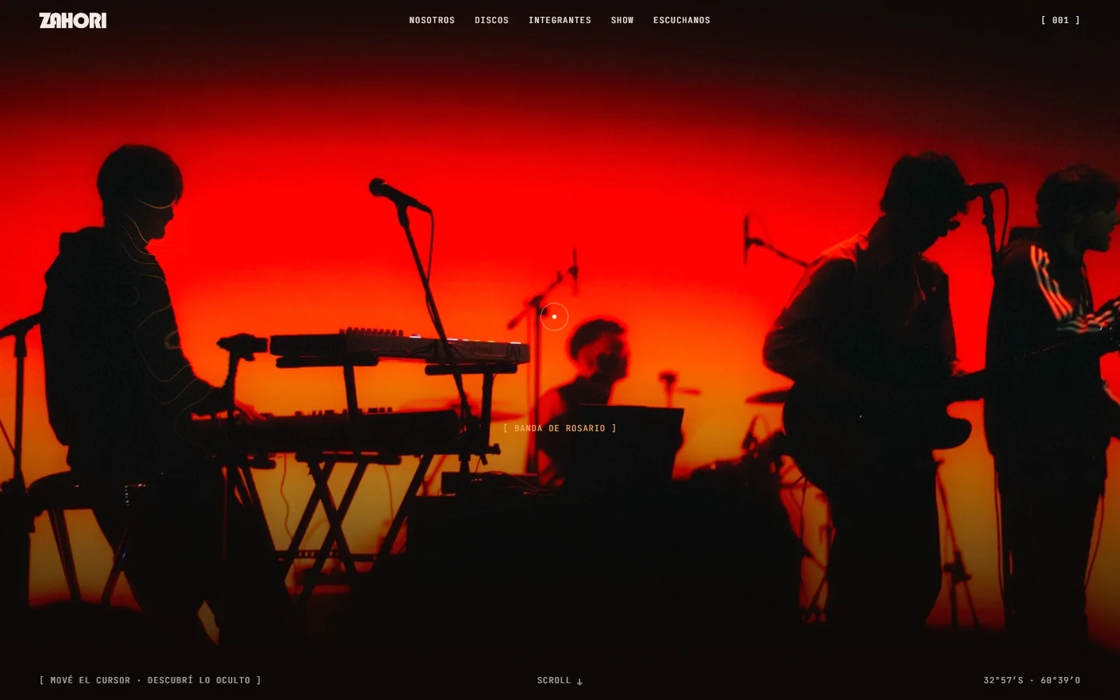 Zahori — landing de la banda